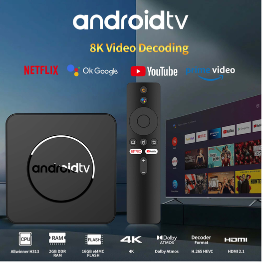 Tv box Mortal Q1 android 14 con sistema