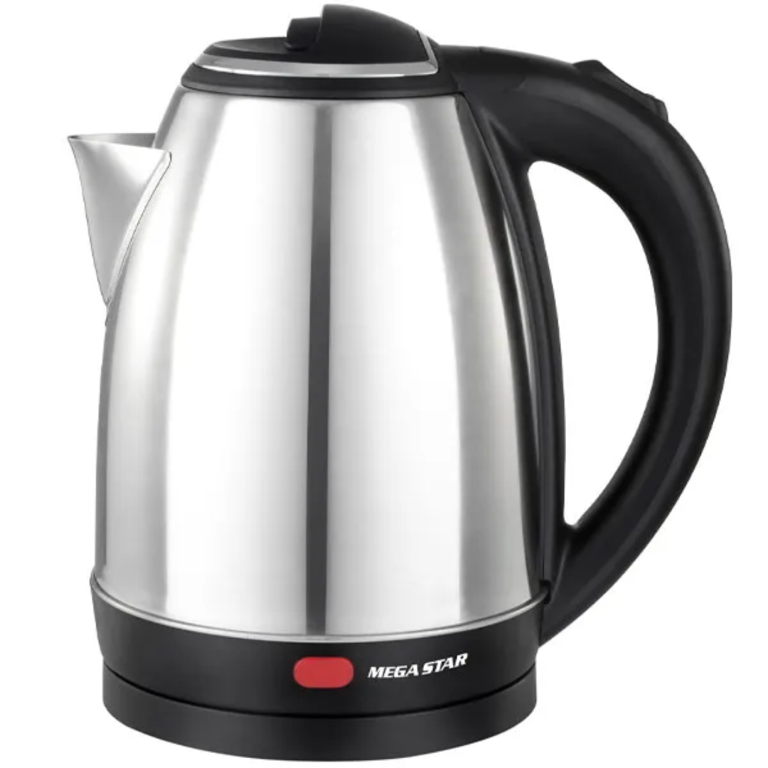 Jarra Eléctrica MegaStar TM9506 1.850 watts 1.8 Litros 220V ~ 50 60 Hz - Plata Negra