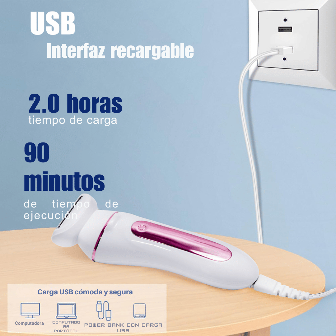Depilador MegaStar GWE858 5 en 1 Recargable — Para Mujer