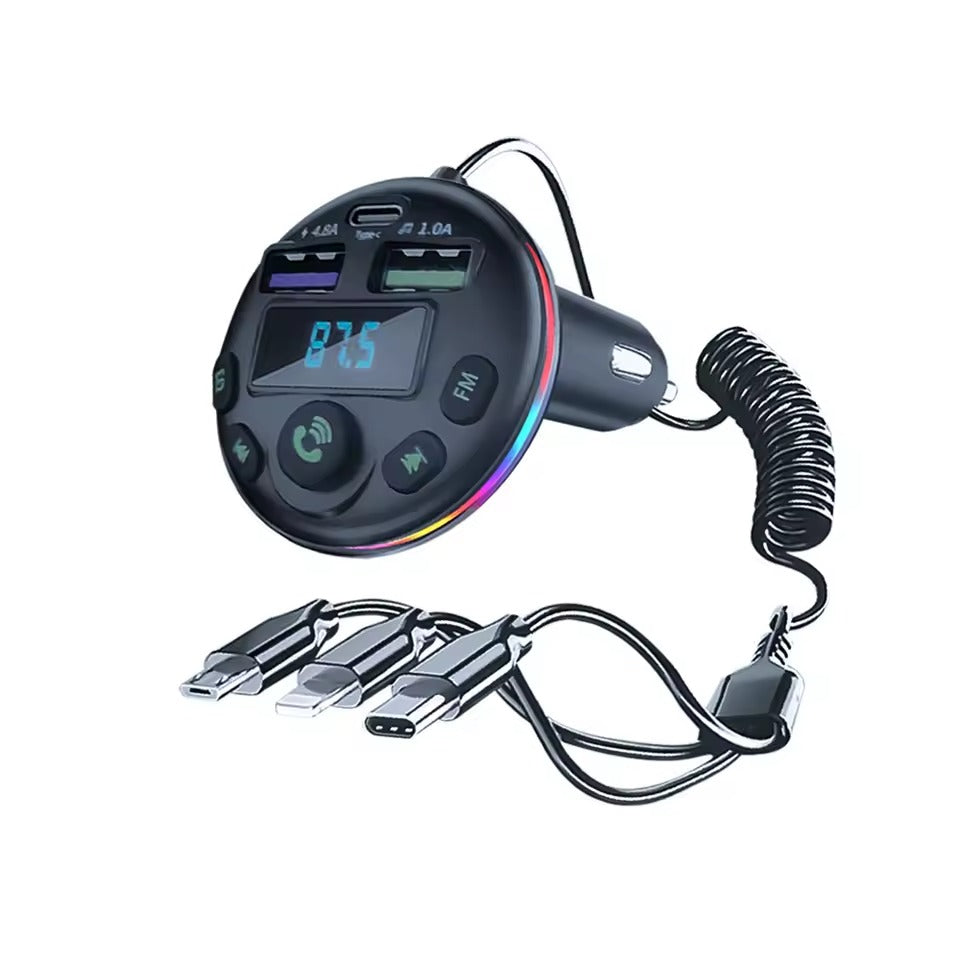 Transmisor FM Bluetooth con cargador 36w