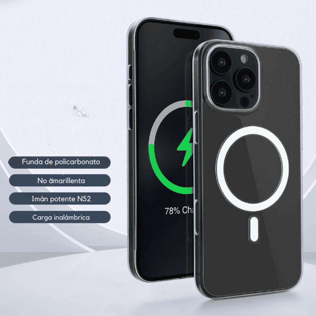 Funda Transparente Ultrafina con MagSafe — iPhone 13 al 17 Pro Max