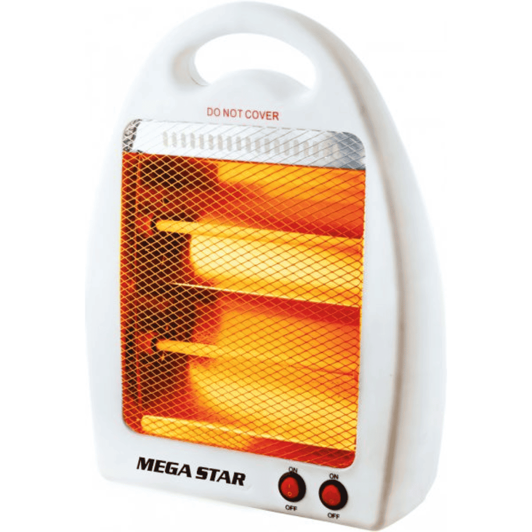 Estufa Eléctrica de Cuarzo Mega Star TC82 800W 220V — Blanco