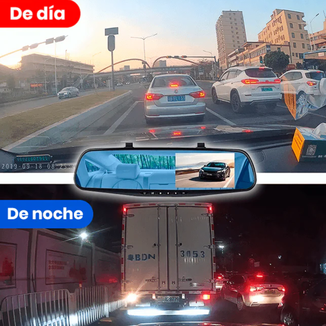 Retrovisor Digital Full HD 1080P con Cámara Trasera - Blackbox