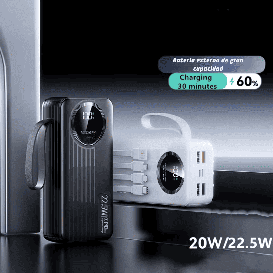 Cargador Portátil Ecopower EP-C838 33000mAh - Carga Rápida 22.5W