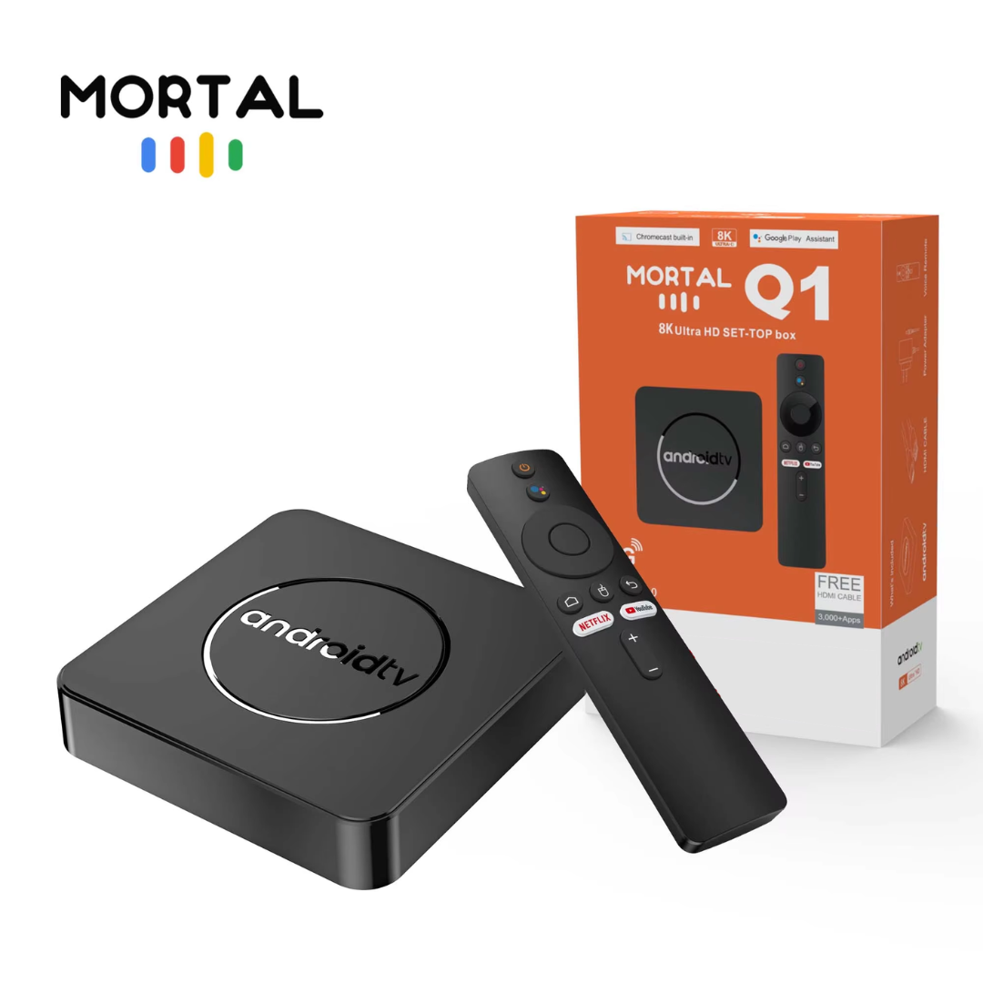 Tv box Mortal Q1 android 14 con sistema