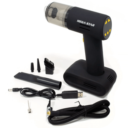Aspiradora de Polvo Multifuncional MegaStar VC138 90W Recargable — Negra