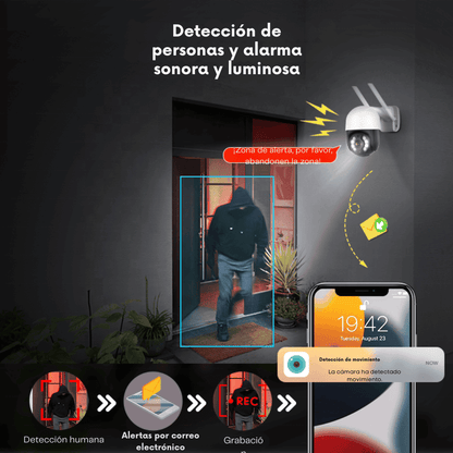 Cámara WiFi Domo PTZ VeeZoom WS-Q202B 2MP