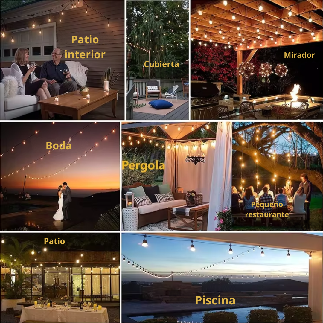 Guirnaldas foco led de decoración 5mtrs 220v