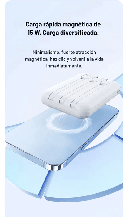 CARGADOR PORTATIL MAGSAFE ECOPOWER EP-C860 / 12000MAH / 3 EN 1