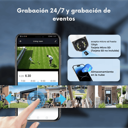 Cámara WiFi Domo PTZ VeeZoom WS-Q202B 2MP