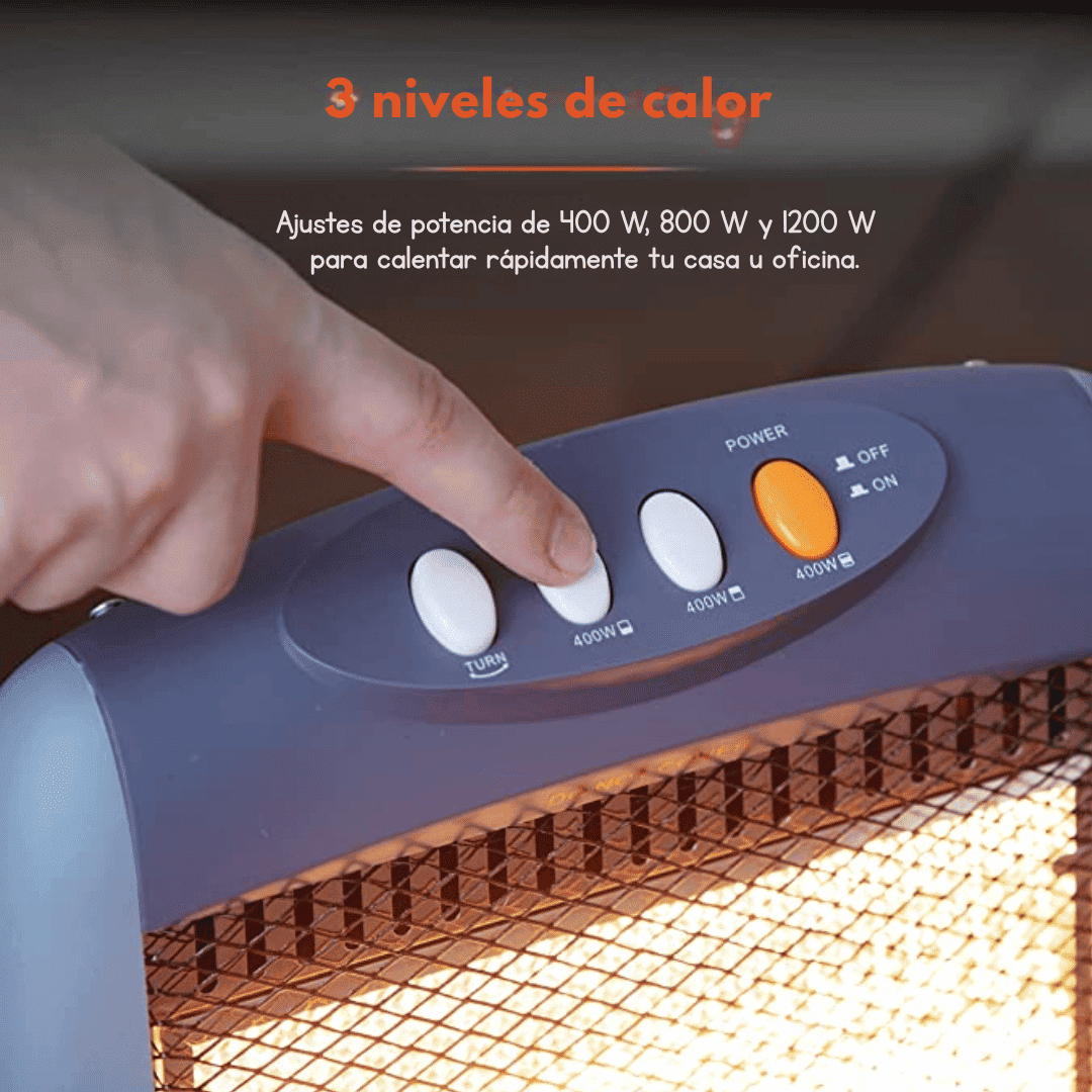 Estufa tubo de Quarzo Megastar TC80 Oscilante 3 Tubos 1200W