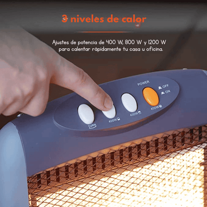 Estufa tubo de Quarzo Megastar TC80 Oscilante 3 Tubos 1200W